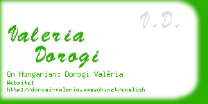 valeria dorogi business card